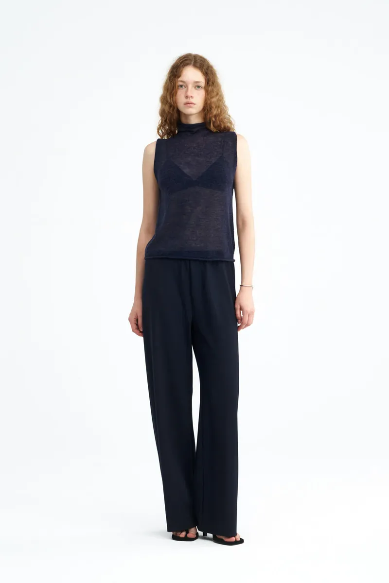 Soft Alpaca-Blend Side-Button Vest