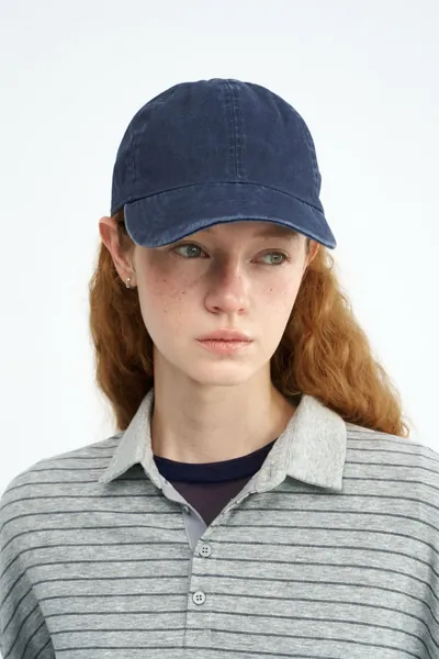 Washed Cotton Soft Brim Cap