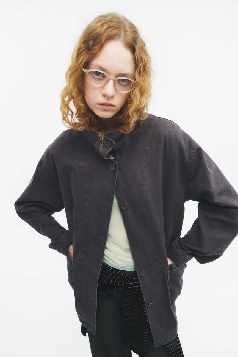 2-in-1 Multi-Pocket Washed Cotton Jacket