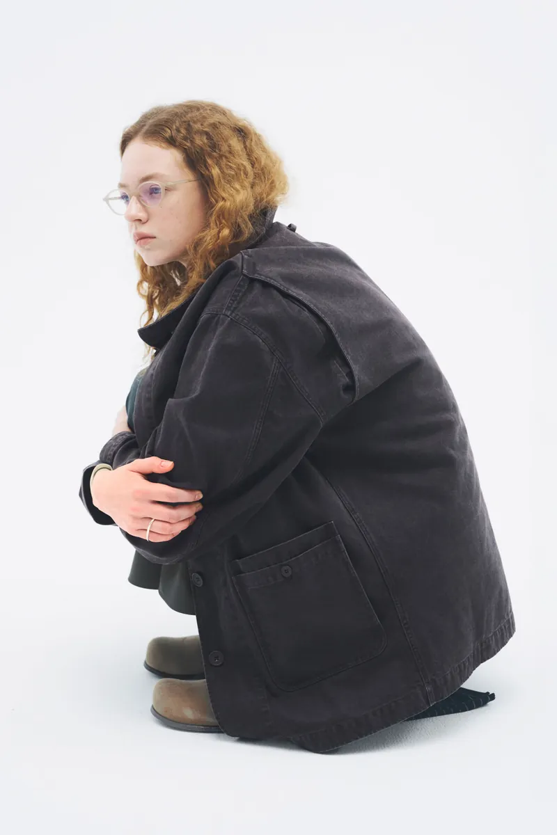 2-in-1 Multi-Pocket Washed Cotton Jacket