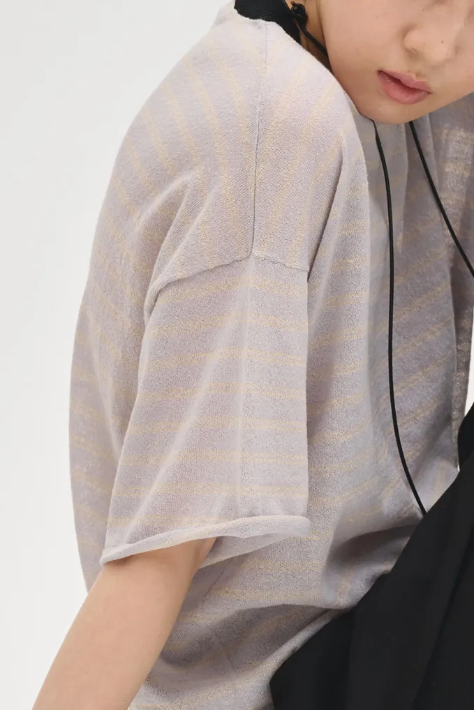 [春夏新品預訂] Border Halfsleeve Knit