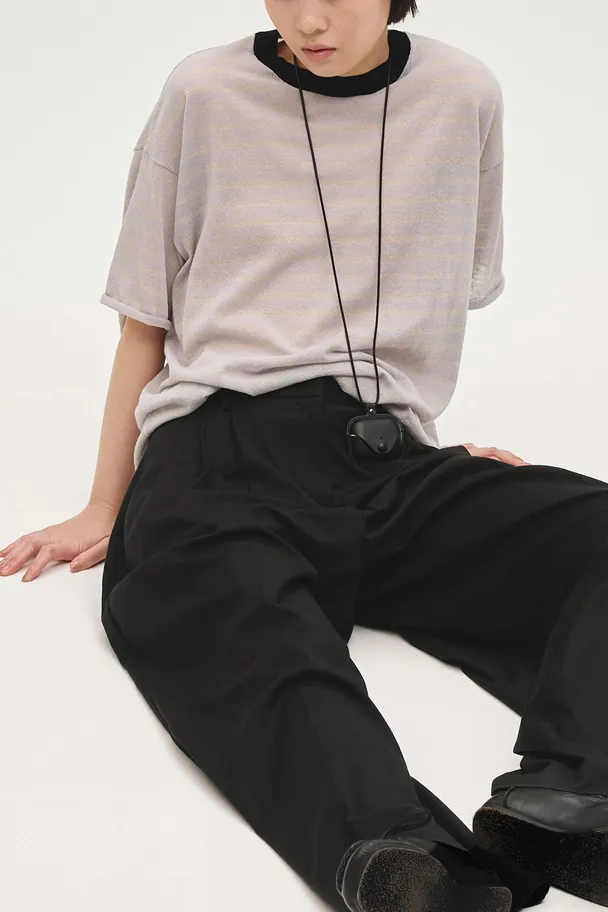 [春夏新品預訂] Border Halfsleeve Knit