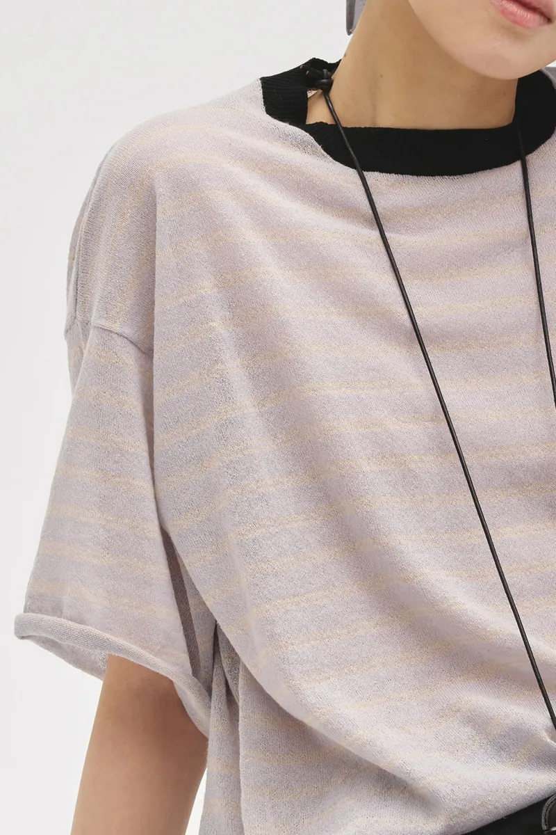 [春夏新品預訂] Border Halfsleeve Knit