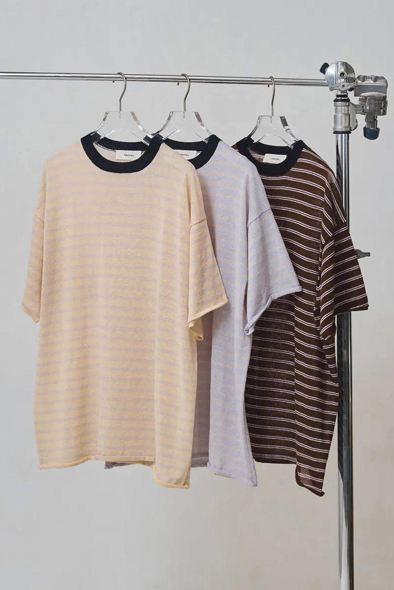 [春夏新品預訂] Border Halfsleeve Knit