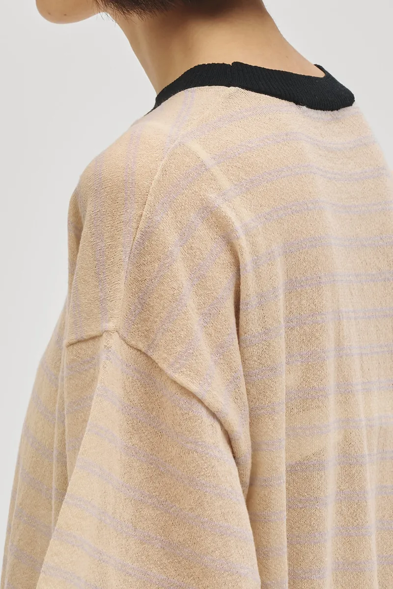 [春夏新品預訂] Border Halfsleeve Knit
