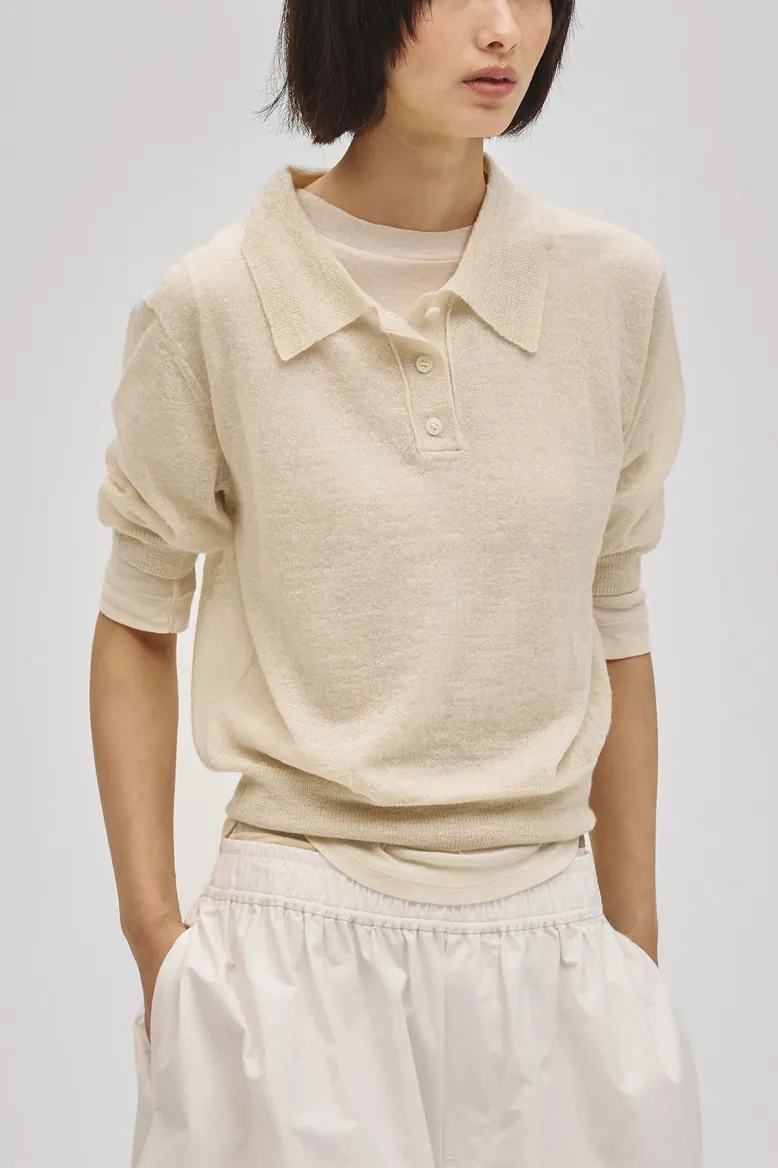 [春夏新品預訂] Mohair Knit Polo