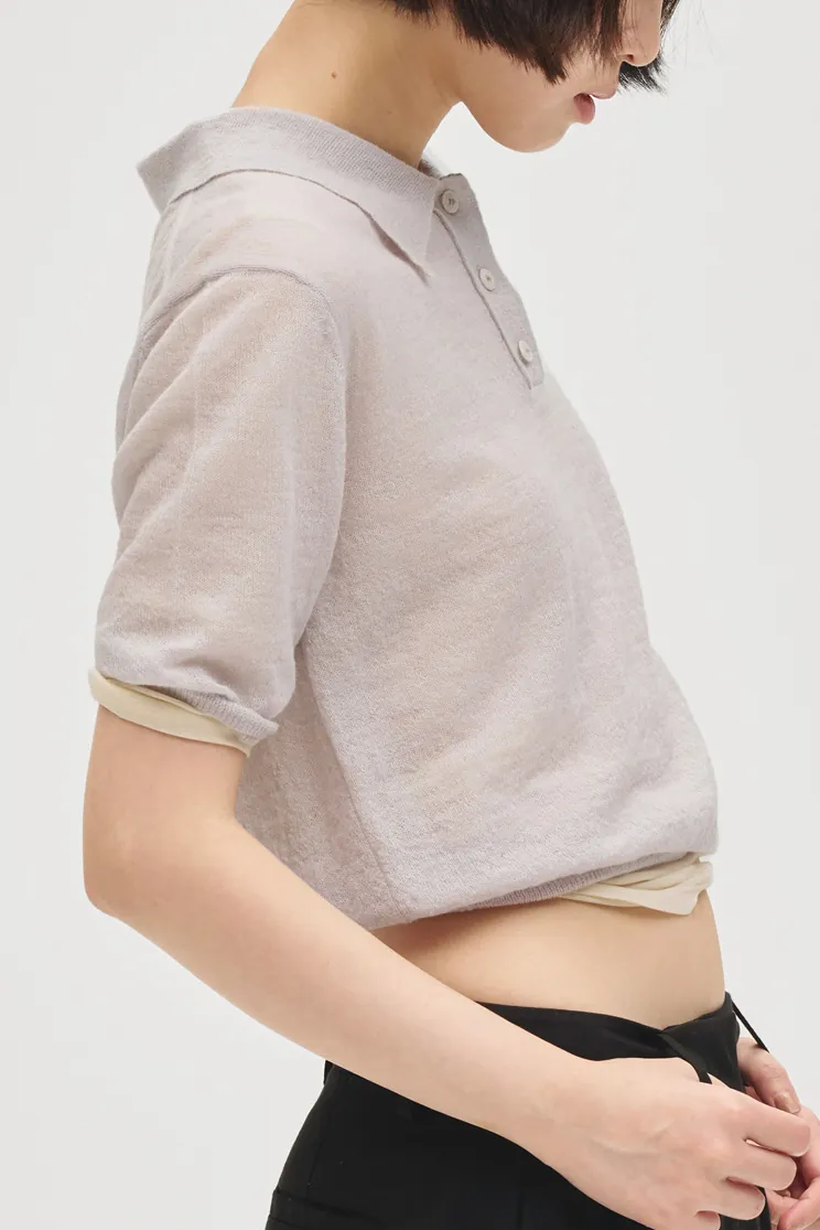 [春夏新品預訂] Mohair Knit Polo