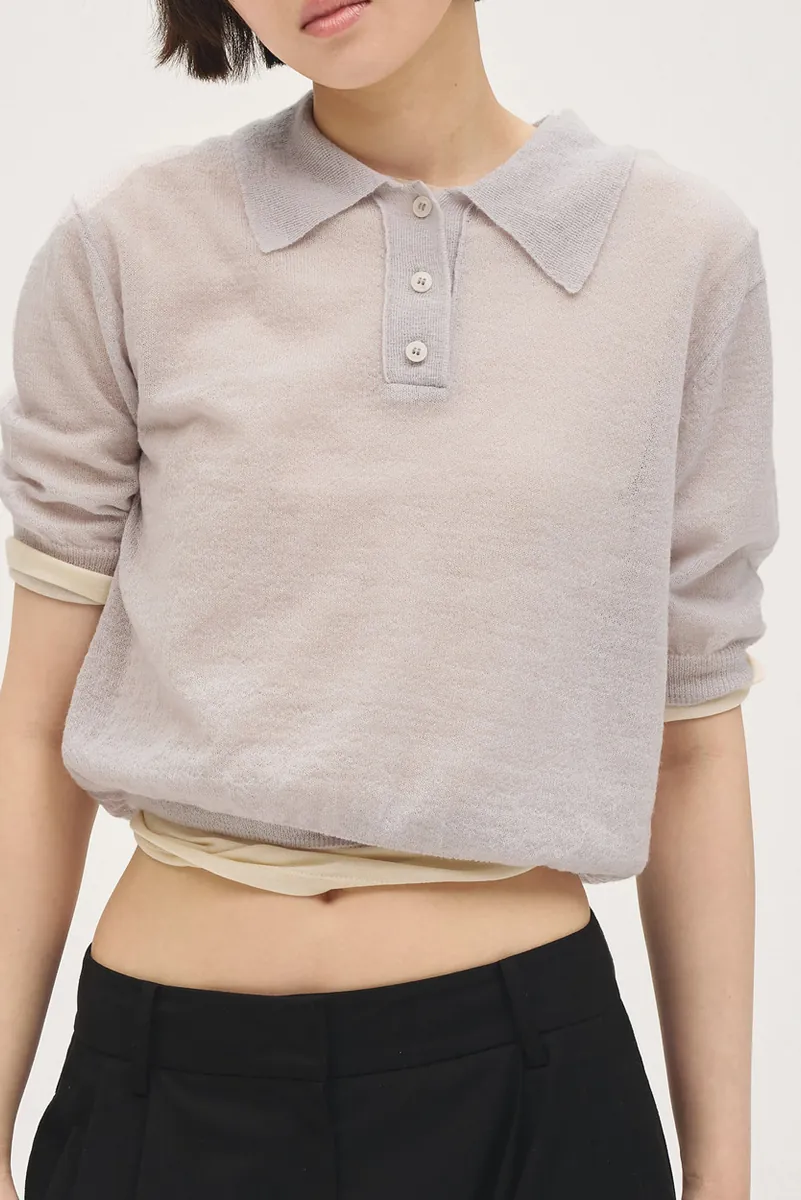 [春夏新品預訂] Mohair Knit Polo
