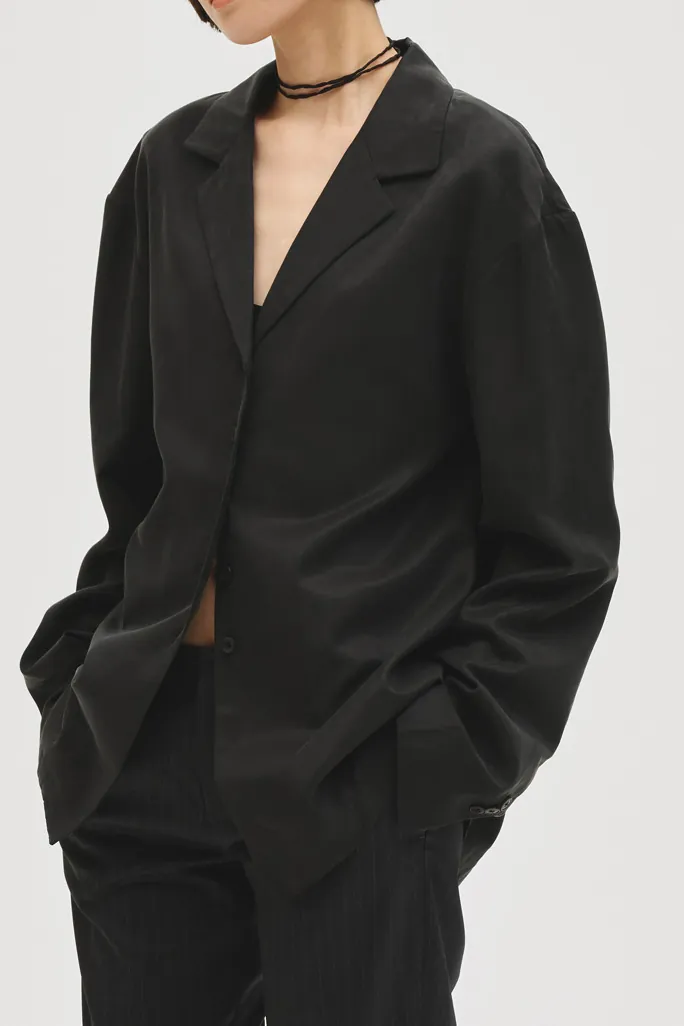 [春夏新品預訂] Satin Shirts Jacket