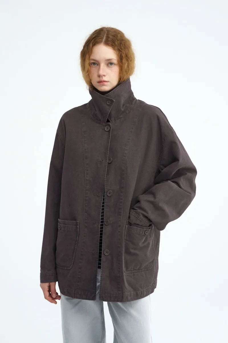 2-in-1 Multi-Pocket Washed Cotton Jacket