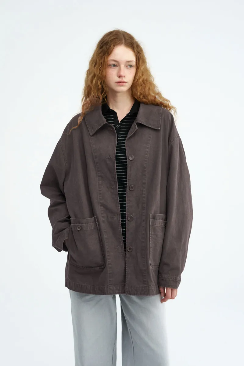 2-in-1 Multi-Pocket Washed Cotton Jacket