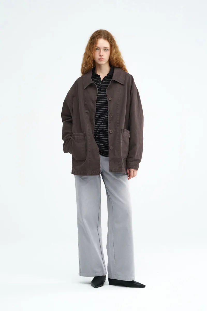 2-in-1 Multi-Pocket Washed Cotton Jacket