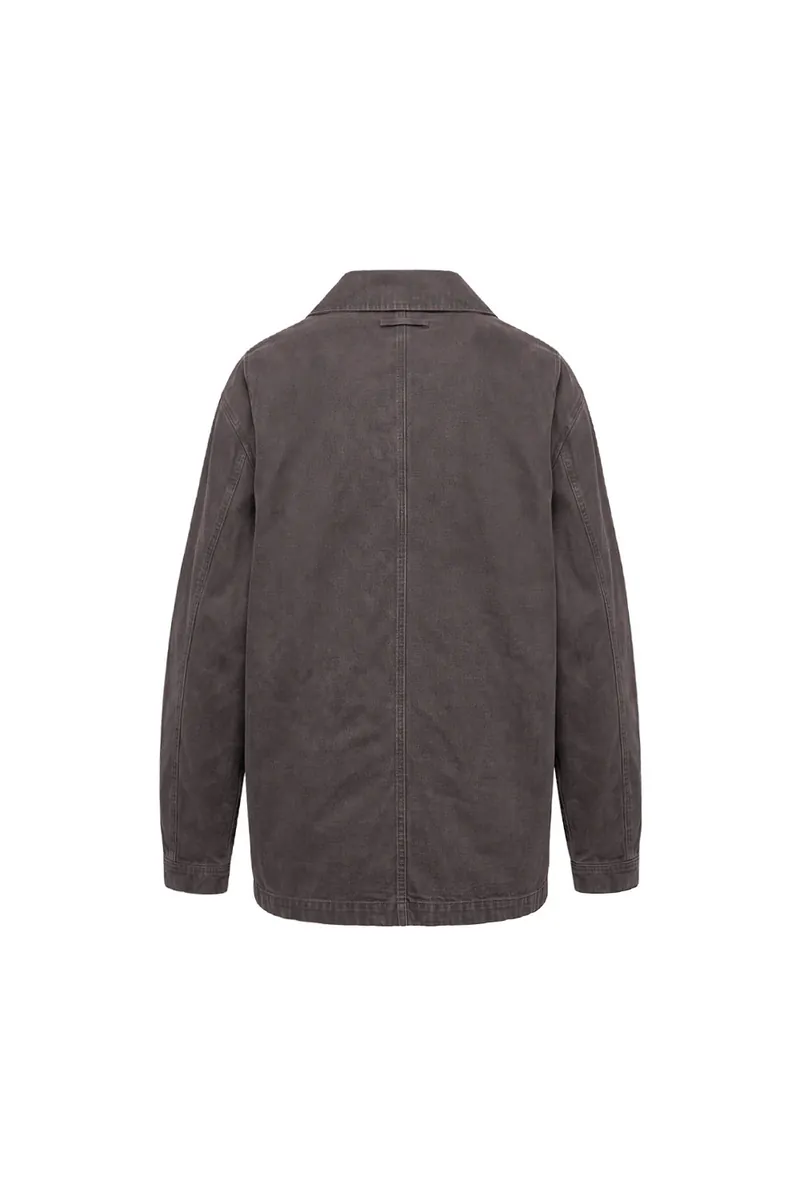 2-in-1 Multi-Pocket Washed Cotton Jacket