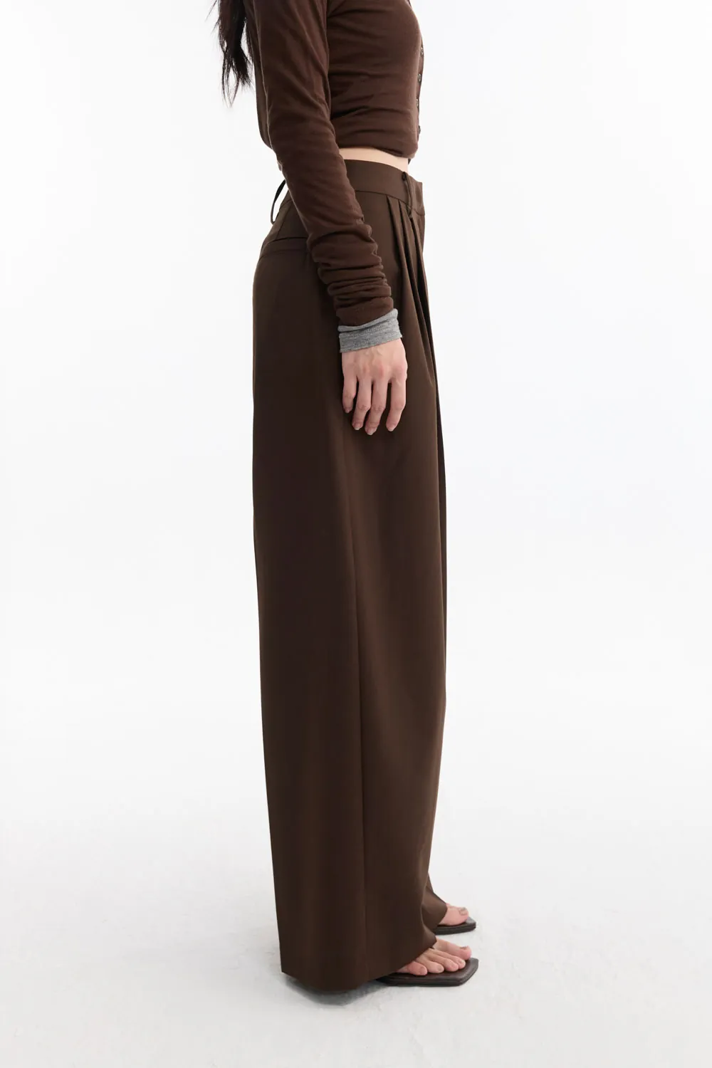 Studio Doe × TODAYFUL - High-Rise Draped Trousers