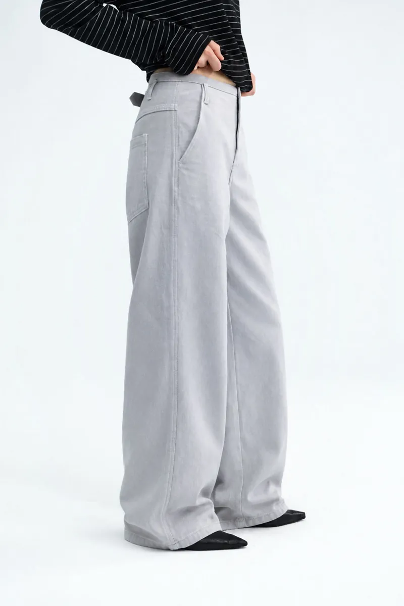 Buckle Two-Tone Adjustable Work Pants