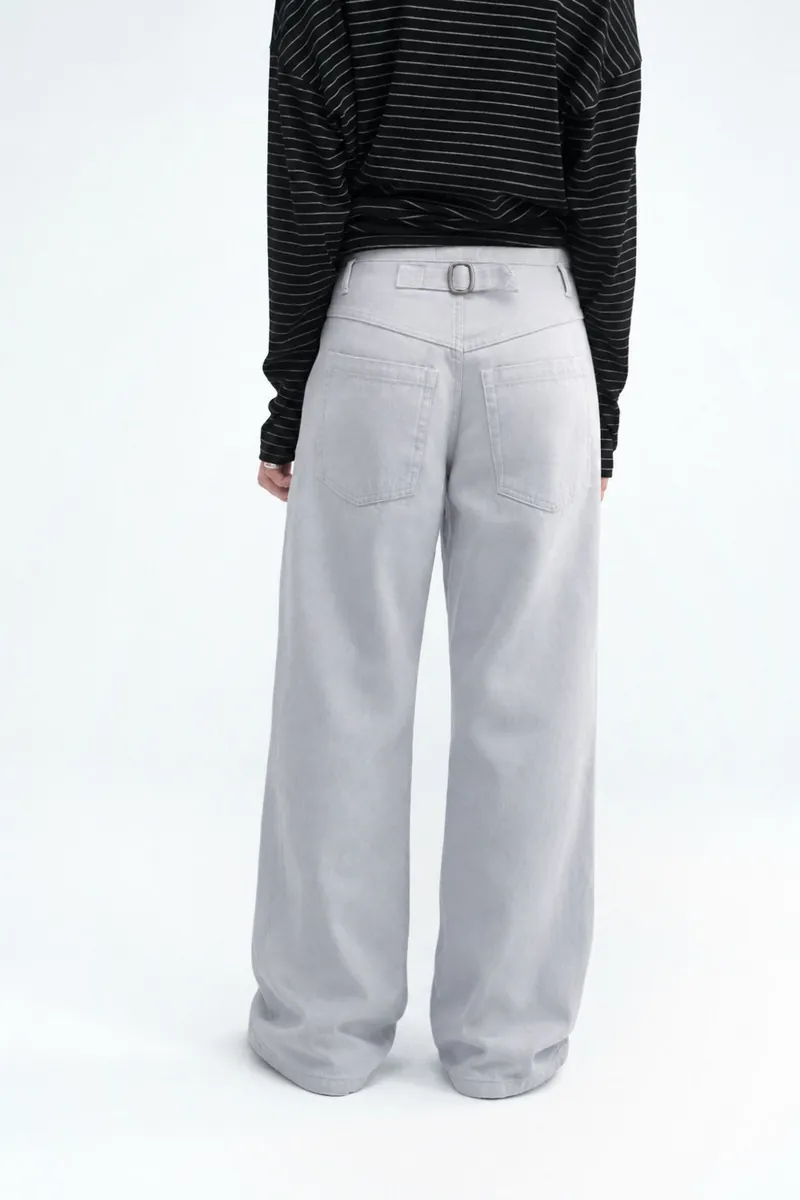 Buckle Two-Tone Adjustable Work Pants