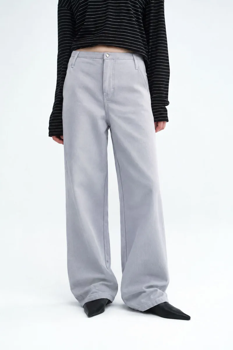 Buckle Two-Tone Adjustable Work Pants