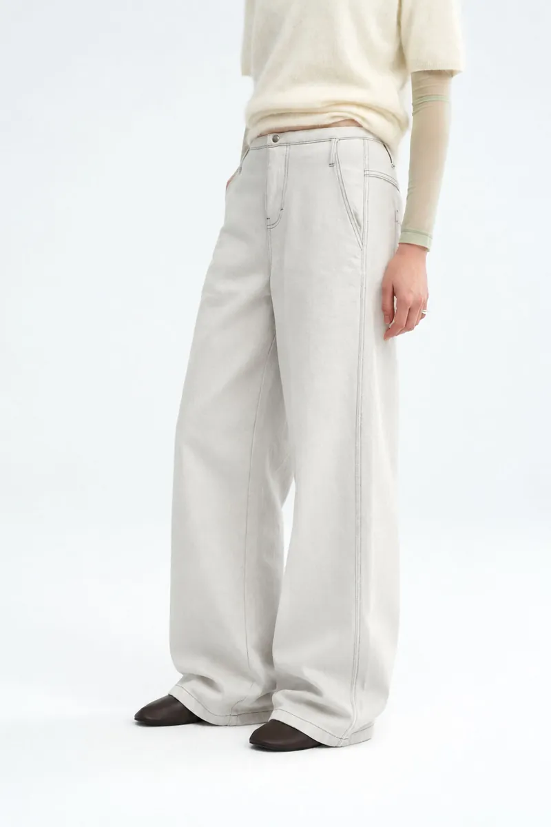 Buckle Two-Tone Adjustable Work Pants