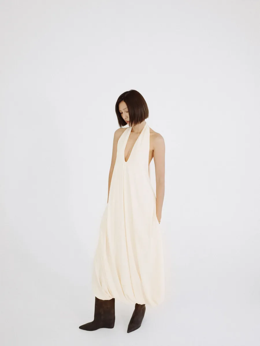 Doe: Molly Deep U Tie-Waist Blossom Dress