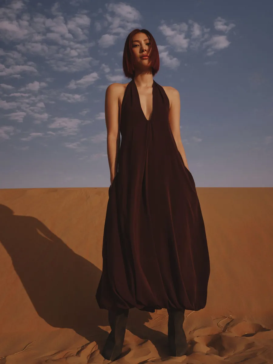 Doe: Molly Deep U Tie-Waist Blossom Dress