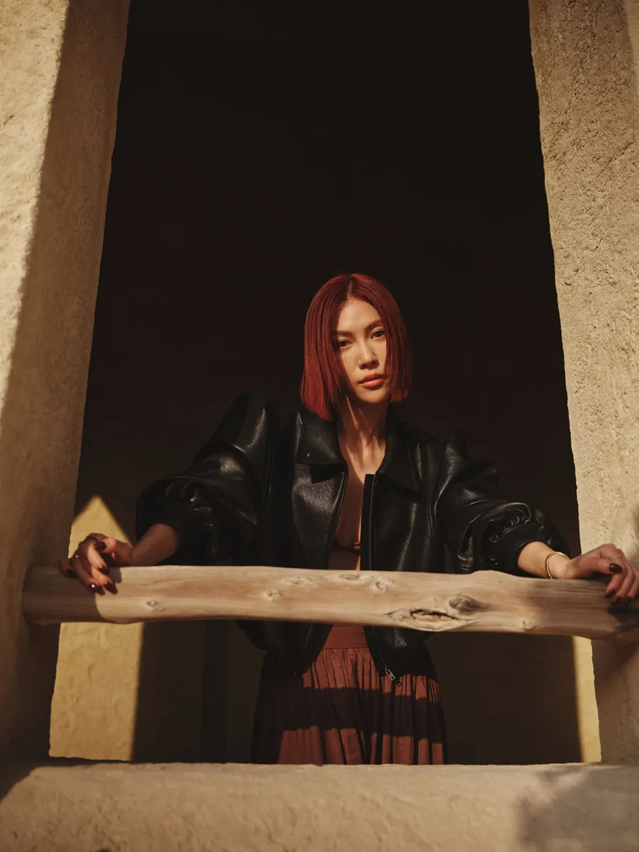 Doe: Molly Wide-Shoulder Puff-Sleeve Soft Leather Jacket