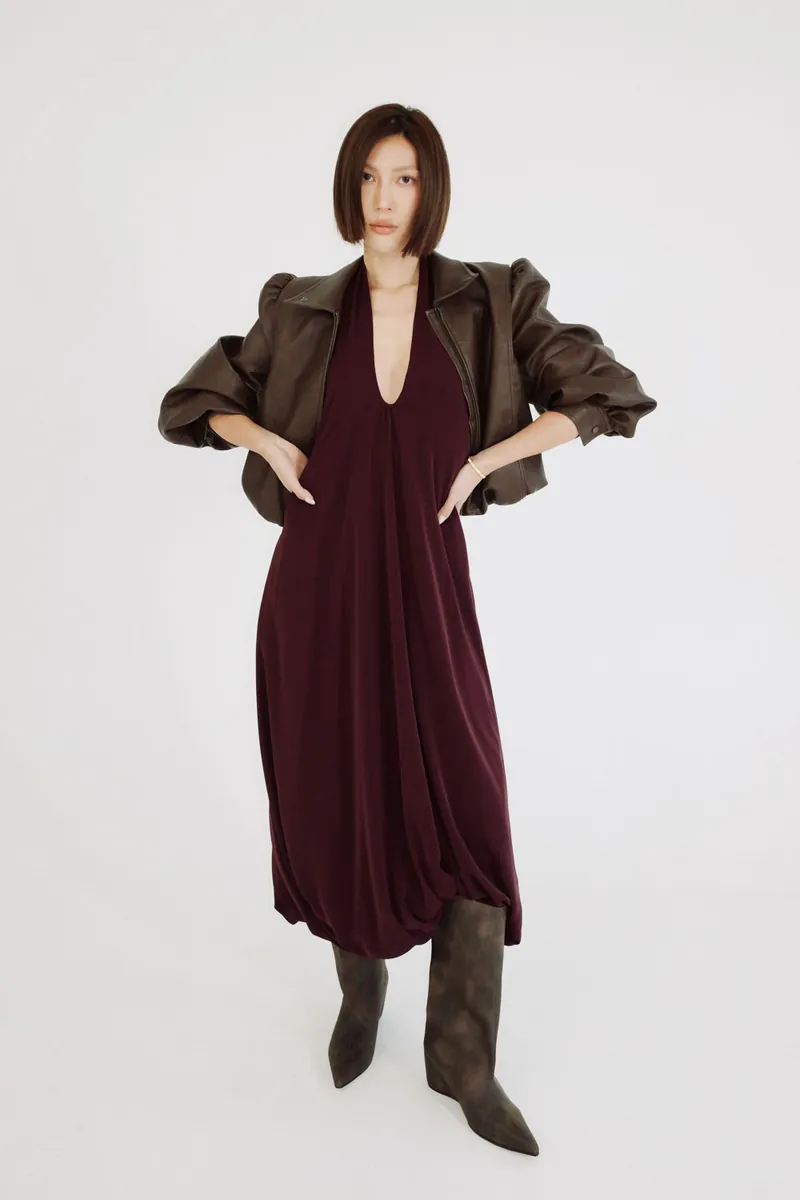 Doe: Molly Wide-Shoulder Puff-Sleeve Soft Leather Jacket