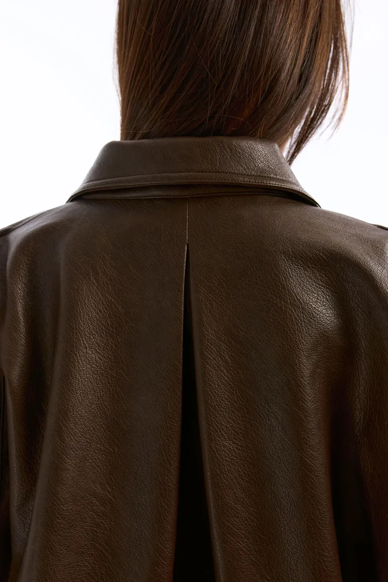 Doe: Molly Wide-Shoulder Puff-Sleeve Soft Leather Jacket