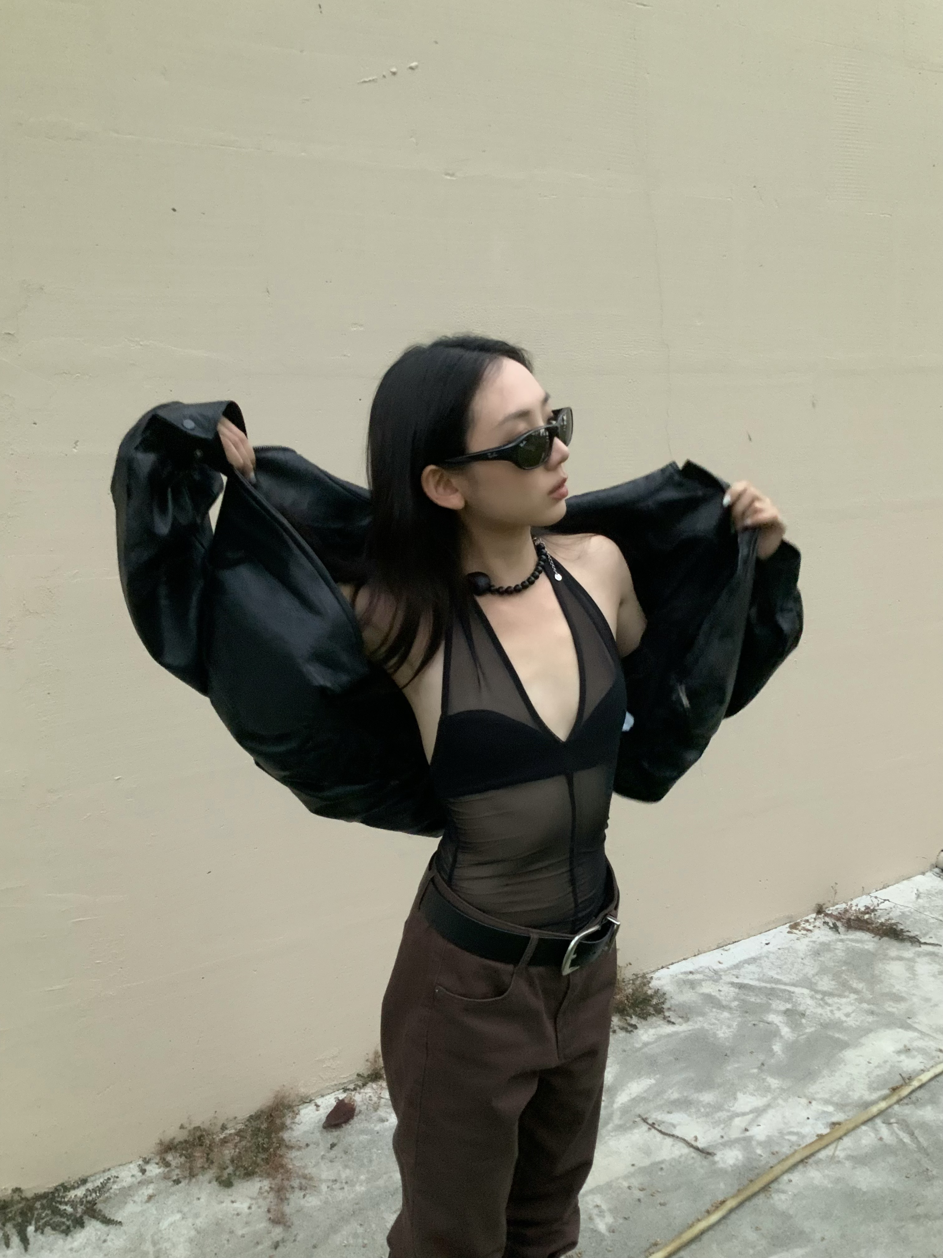 202610 Doe：Molly 闊肩澎袖軟皮夾克