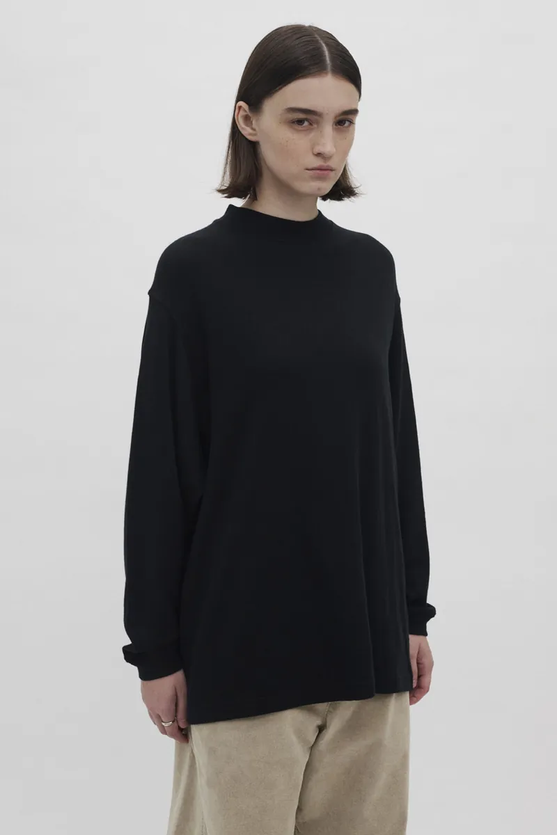 Gender Free 羊毛混紡小高領棉Tee(女)
