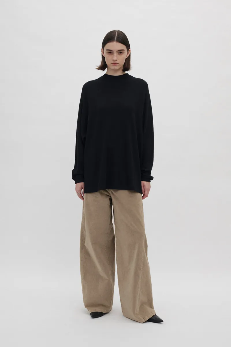 Gender Free 羊毛混紡小高領棉Tee(女)