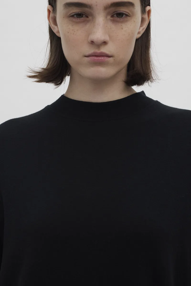 Gender Free 羊毛混紡小高領棉Tee(女)