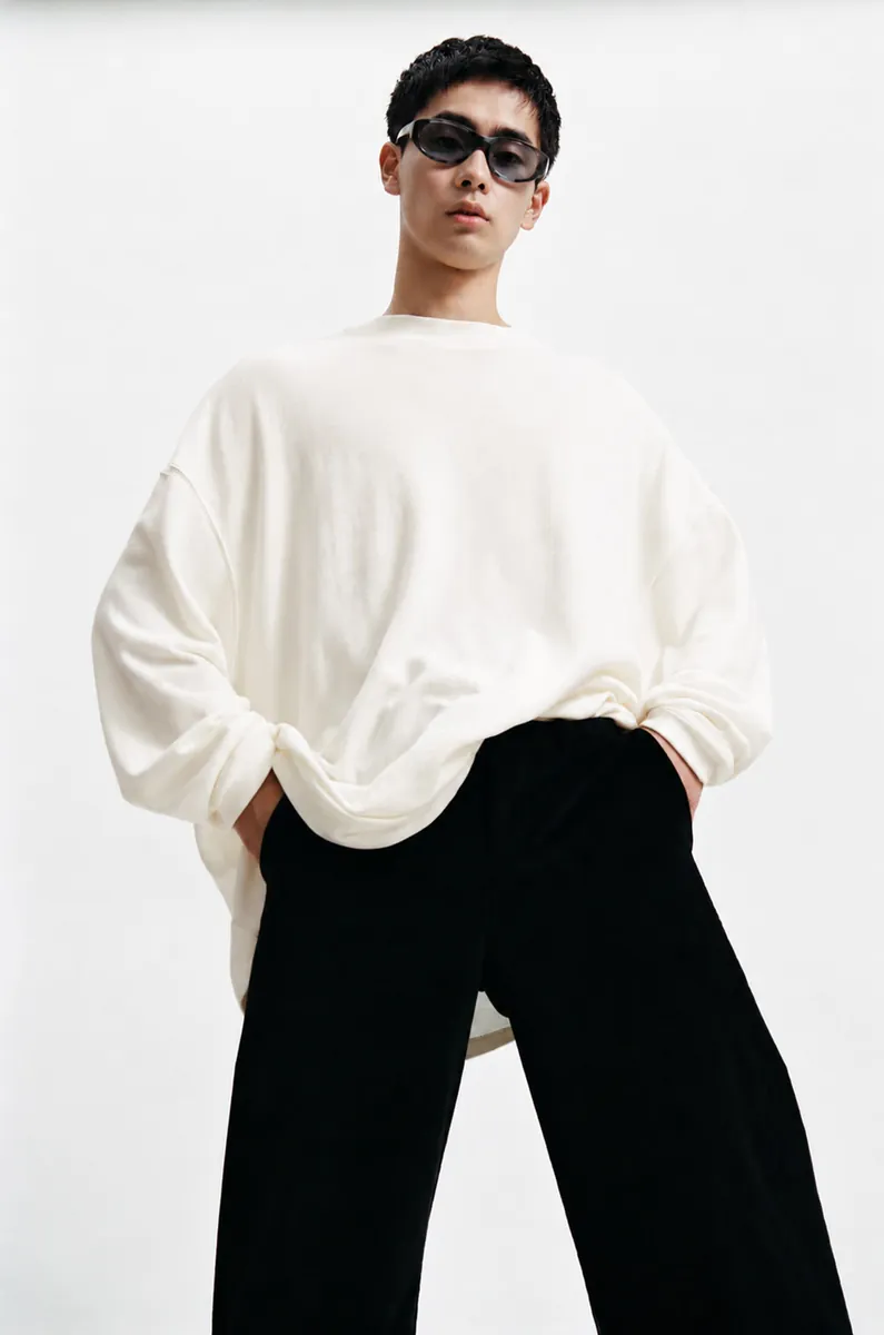 Gender Free 羊毛混紡小高領棉Tee(男)
