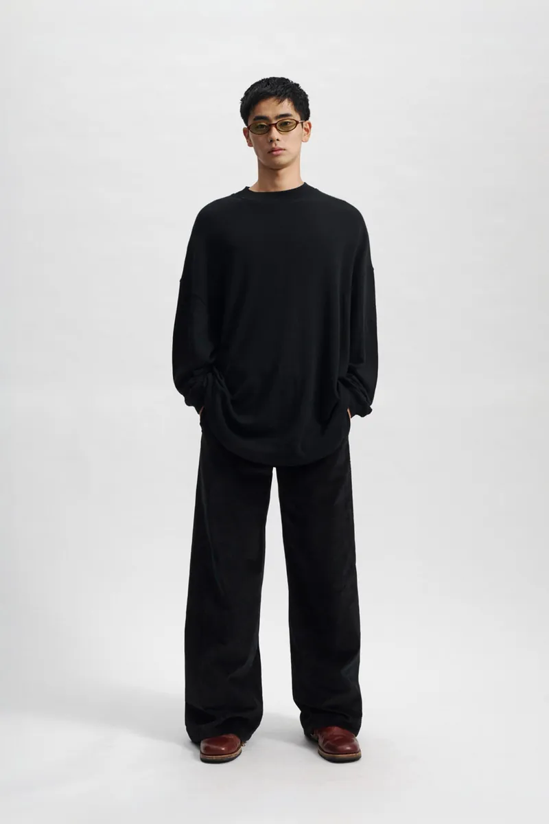 Gender Free 羊毛混紡小高領棉Tee(男)