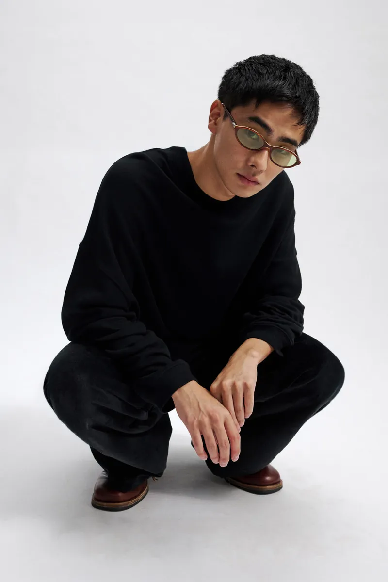 Gender Free 羊毛混紡小高領棉Tee(男)