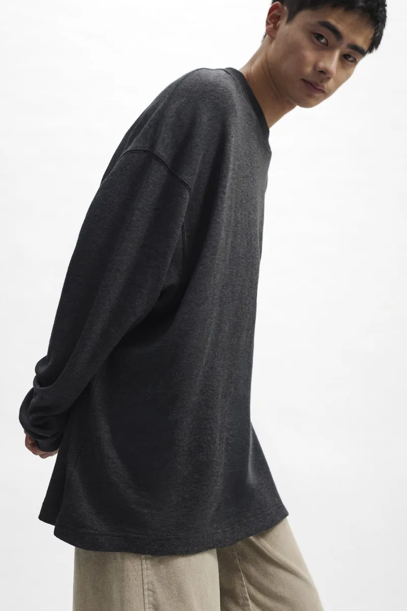 Gender Free 羊毛混紡小高領棉Tee(男)