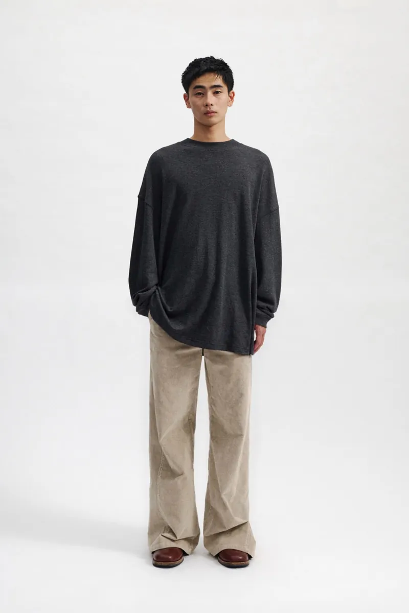 Gender Free 羊毛混紡小高領棉Tee(男)