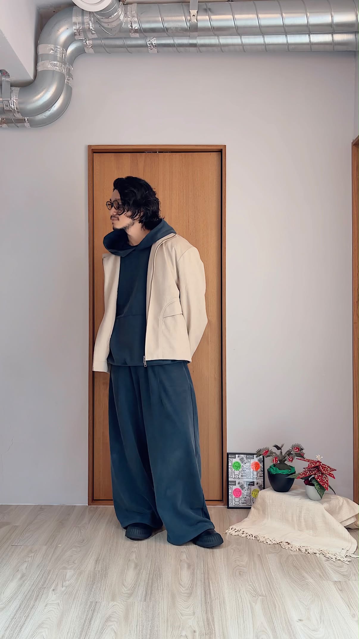 202610 Gender Free 美式水洗挺棉Hoodie