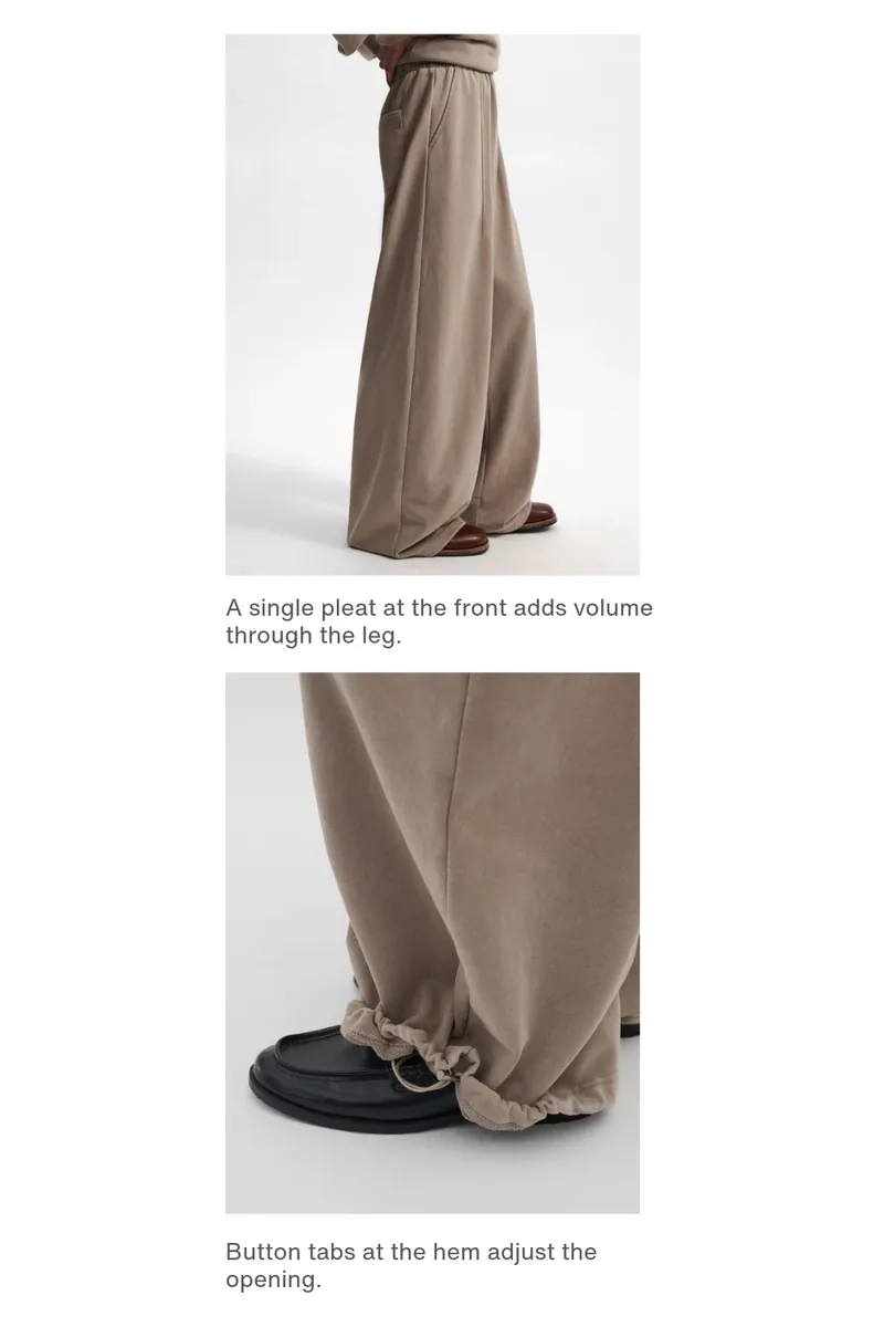 Gender Free Washed Wide-Leg Sweatpants