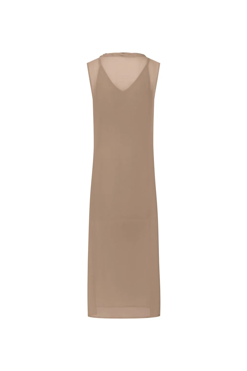 Twisted Neck Two-Piece Sheer Dress