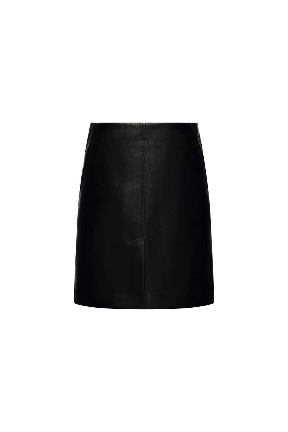 Studio Doe - H-Silhouette Low-Rise Square Leather Skirt
