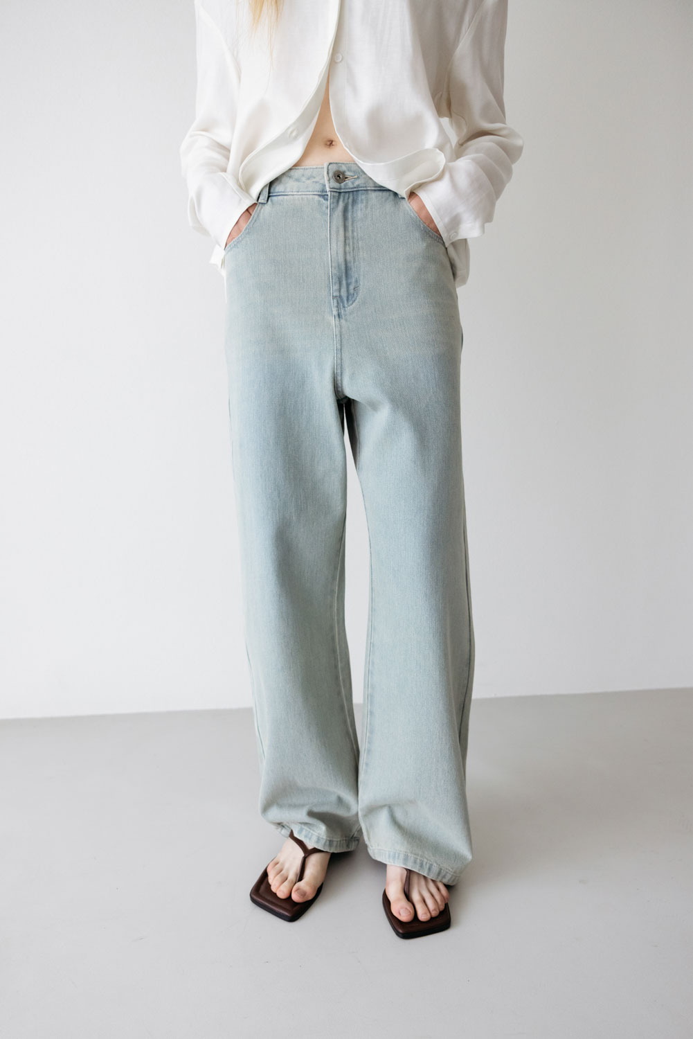 Studio Doe - Washed Low-Crotch Baggy Jeans 