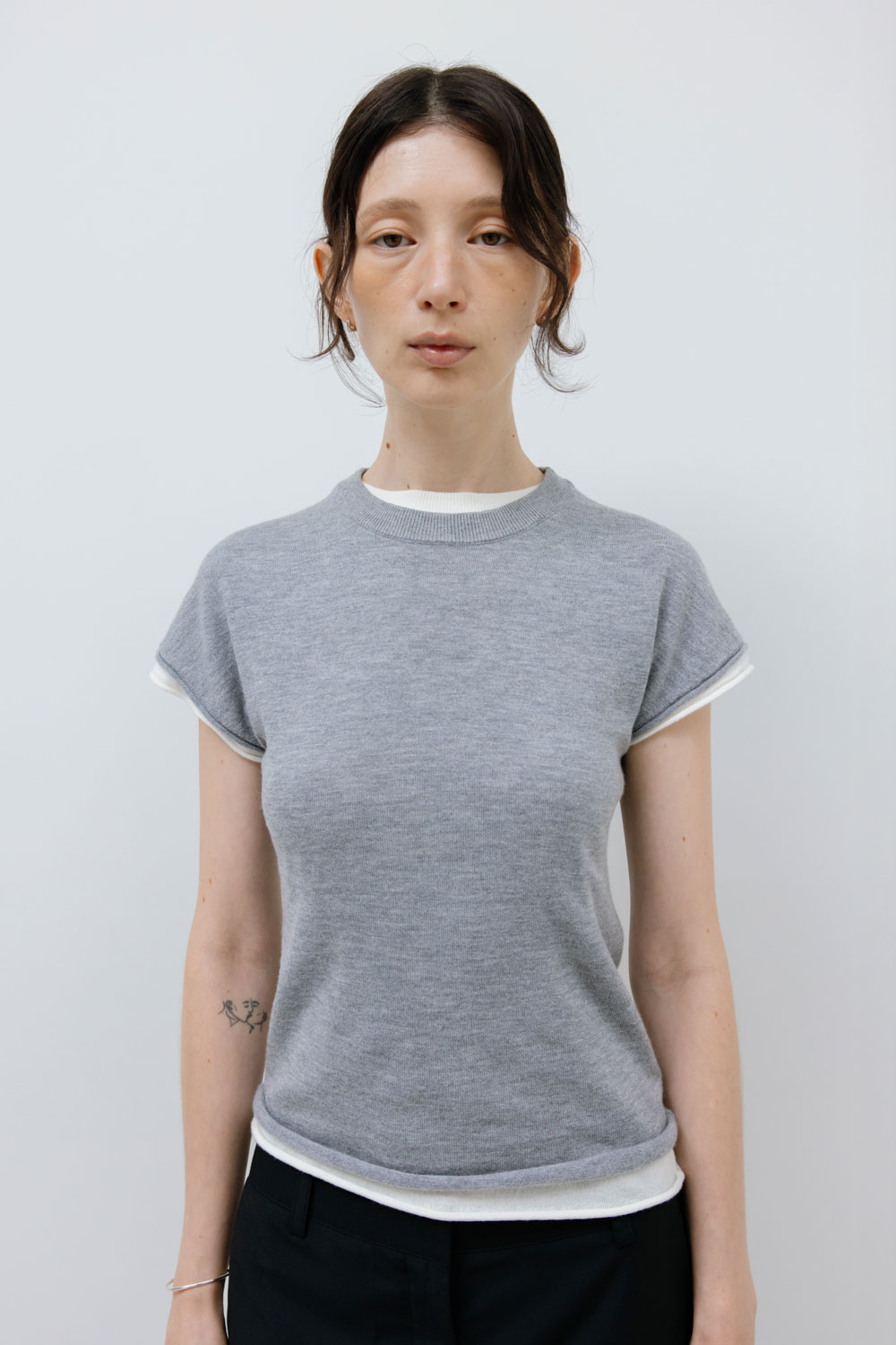 Studio Doe - bone-slim long-sleeve knit Tee 2.0