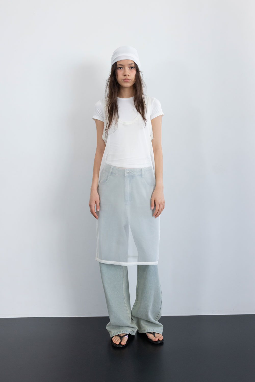 Studio Doe - Sleeveless Side Slit Sheer Top