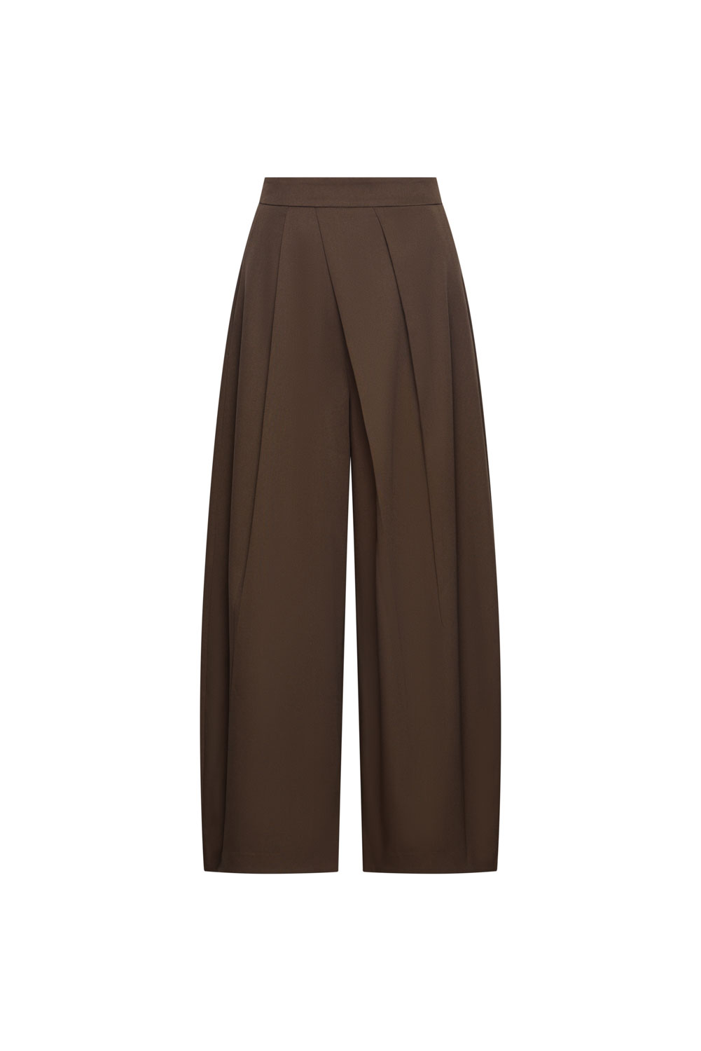 Studio Doe - Asymmetric Pleat High-Waist Tailored Wide Pants
