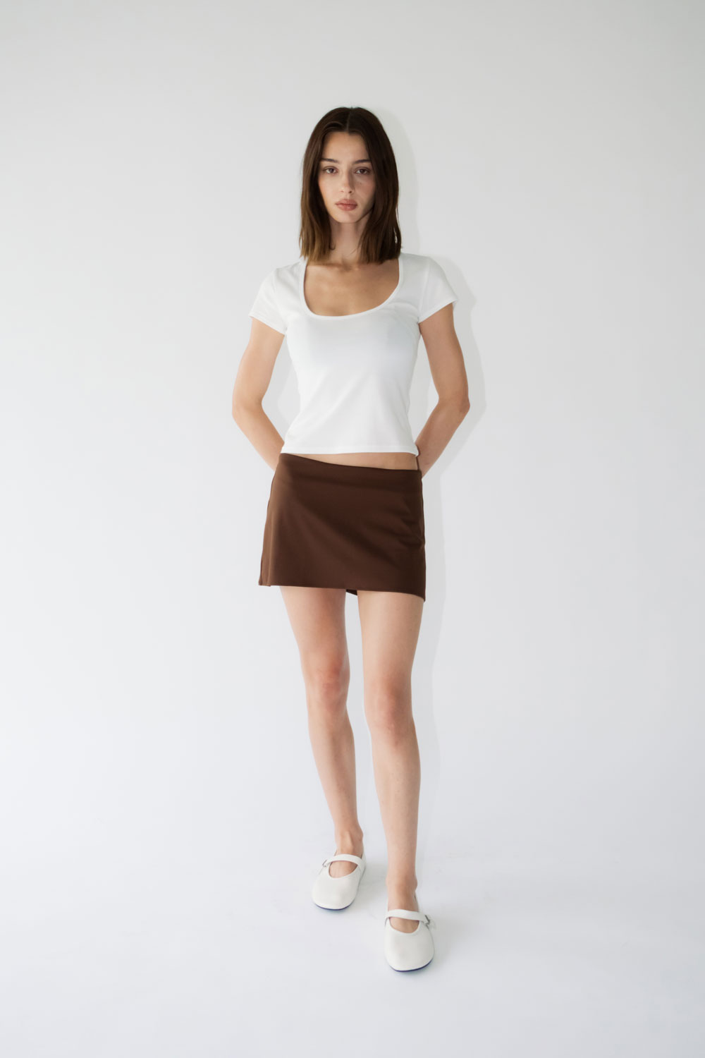 Studio Doe - Perfect Fit Long-Leg Stretch A-Line Short Skirt