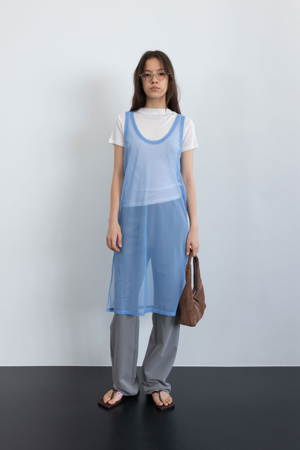 Studio Doe - Sleeveless Side Slit Sheer Top