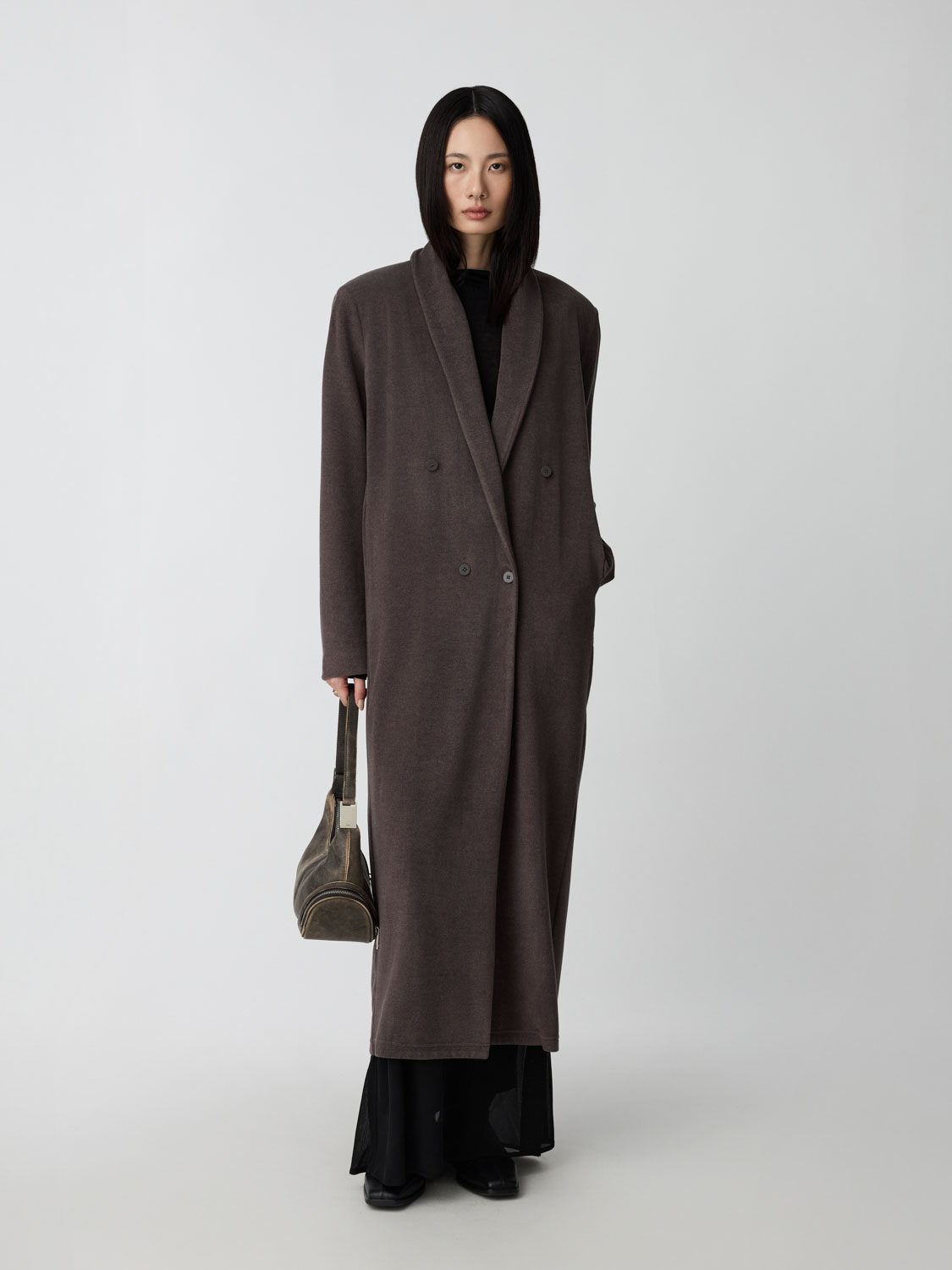 Studio Doe - stretchy soft-wool double-breasted coat