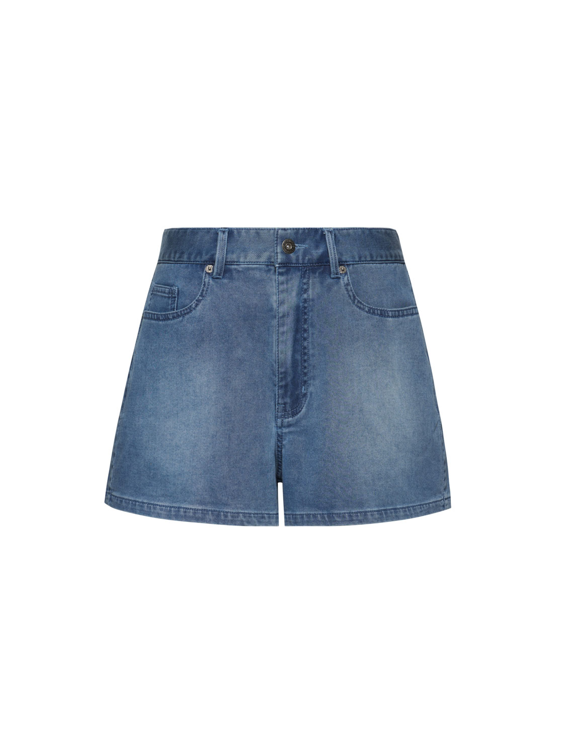 Studio Doe - Rolled Waistband Knit Denim Shorts