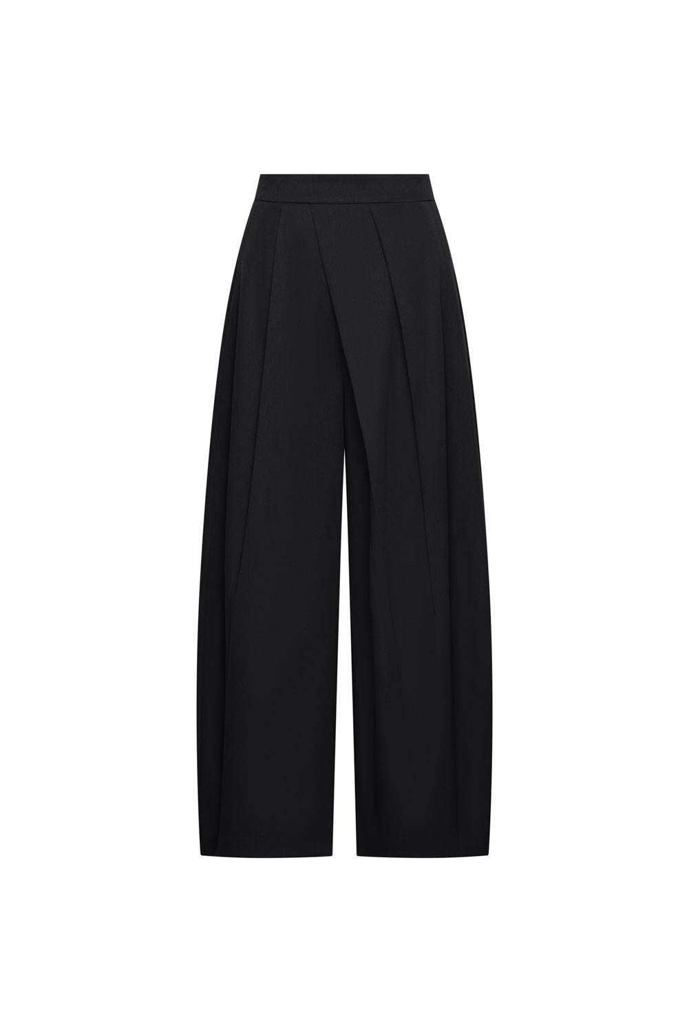 Studio Doe - Asymmetric Pleat High-Waist Tailored Wide Pants