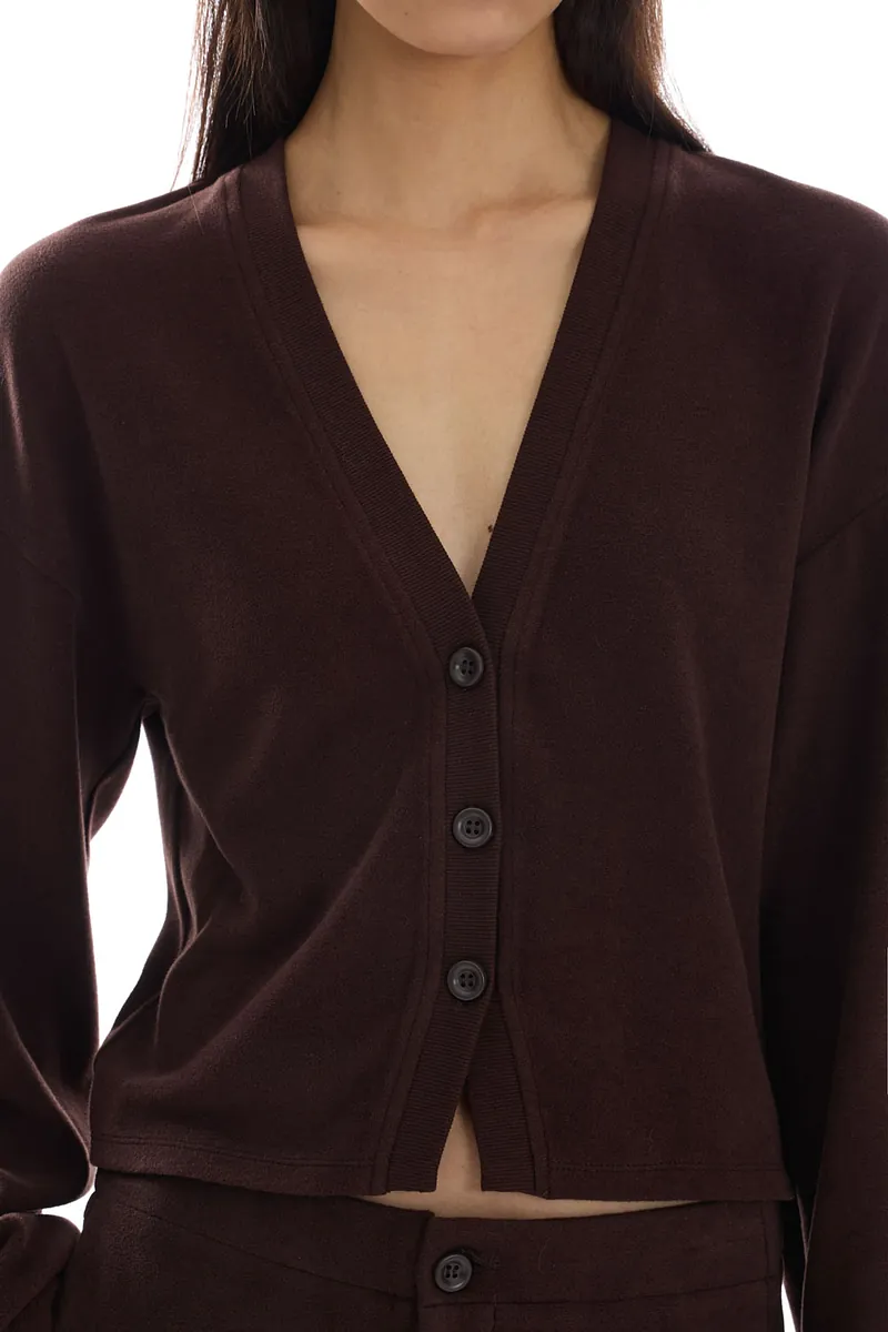 Doe：Molly 軟彈Q絨開襟上衣